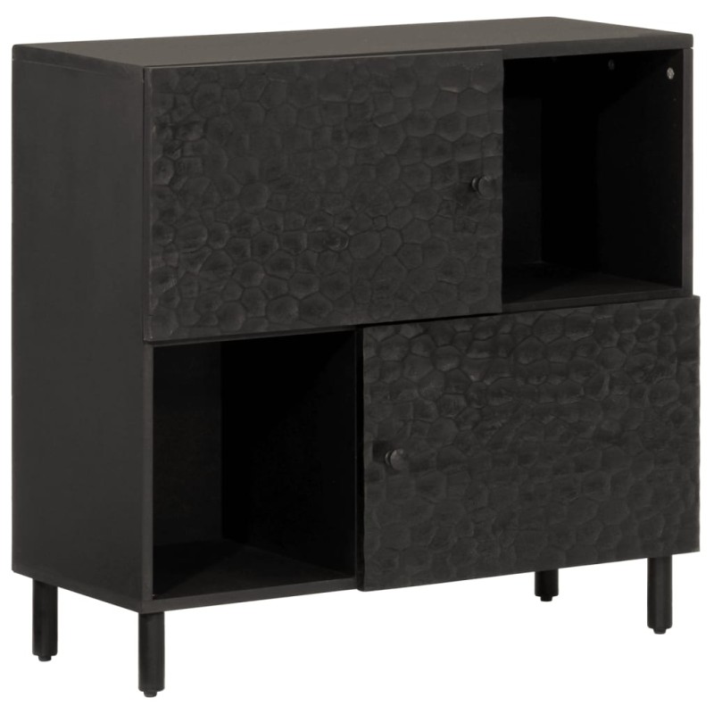 vidaXL Aparador madera maciza de mango negro 80x33x75 cm vidaXL Aparador madera maciza de mango negro 80x33x75 cm