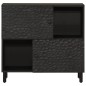 vidaXL Aparador madera maciza de mango negro 80x33x75 cm vidaXL Aparador madera maciza de mango negro 80x33x75 cm