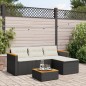 vidaXL Set de sofás de jardín con cojines 3 pzas ratán sintético negro vidaXL Set de sofás de jardín con cojines 3 pzas ratán sintético negro