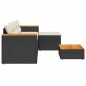 vidaXL Set de sofás de jardín con cojines 3 pzas ratán sintético negro vidaXL Set de sofás de jardín con cojines 3 pzas ratán sintético negro