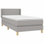 vidaXL Cama box spring con colchón tela gris claro 100x200 cm vidaXL Cama box spring con colchón tela gris claro 100x200 cm