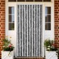 vidaXL Cortina antimoscas chenilla gris y negro 100x230 cm vidaXL Cortina antimoscas chenilla gris y negro 100x230 cm