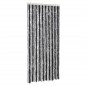 vidaXL Cortina antimoscas chenilla gris y negro 100x230 cm vidaXL Cortina antimoscas chenilla gris y negro 100x230 cm