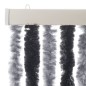 vidaXL Cortina antimoscas chenilla gris y negro 100x230 cm vidaXL Cortina antimoscas chenilla gris y negro 100x230 cm