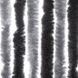 vidaXL Cortina antimoscas chenilla gris y negro 100x230 cm vidaXL Cortina antimoscas chenilla gris y negro 100x230 cm