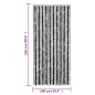 vidaXL Cortina antimoscas chenilla gris y negro 100x230 cm vidaXL Cortina antimoscas chenilla gris y negro 100x230 cm