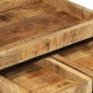 vidaXL Mesas apilables 3 piezas madera de mango rugosa maciza y hierro vidaXL Mesas apilables 3 piezas madera de mango rugosa maciza y hierro