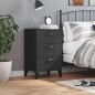 vidaXL Mesita de noche VIKEN madera maciza de pino negra vidaXL Mesita de noche VIKEN madera maciza de pino negra