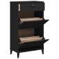 vidaXL Mueble zapatero VIKEN madera maciza de pino negro vidaXL Mueble zapatero VIKEN madera maciza de pino negro