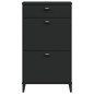 vidaXL Mueble zapatero VIKEN madera maciza de pino negro vidaXL Mueble zapatero VIKEN madera maciza de pino negro