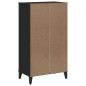 vidaXL Mueble zapatero VIKEN madera maciza de pino negro vidaXL Mueble zapatero VIKEN madera maciza de pino negro
