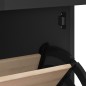 vidaXL Mueble zapatero VIKEN madera maciza de pino negro vidaXL Mueble zapatero VIKEN madera maciza de pino negro