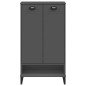 vidaXL Mueble zapatero VIKEN madera maciza de pino gris antracita