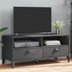vidaXL Mueble de TV VIKEN madera maciza de pino gris antracita