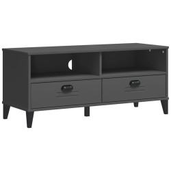 vidaXL Mueble de TV VIKEN madera maciza de pino gris antracita