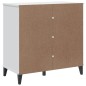 vidaXL Aparador VIKEN madera maciza de pino blanco 80x40x80 cm vidaXL Aparador VIKEN madera maciza de pino blanco 80x40x80 cm