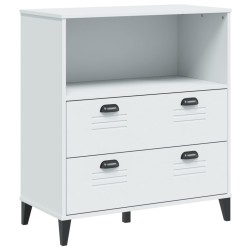 vidaXL Librería VIKEN madera maciza de pino blanco 80x40x90 cm