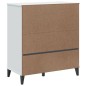vidaXL Librería VIKEN madera maciza de pino blanco 80x40x90 cm vidaXL Librería VIKEN madera maciza de pino blanco 80x40x90 cm
