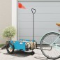 vidaXL Remolque para bicicletas hierro y tela Oxford azul vidaXL Remolque para bicicletas hierro y tela Oxford azul