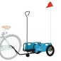 vidaXL Remolque para bicicletas hierro y tela Oxford azul vidaXL Remolque para bicicletas hierro y tela Oxford azul