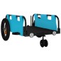 vidaXL Remolque para bicicletas hierro y tela Oxford azul vidaXL Remolque para bicicletas hierro y tela Oxford azul