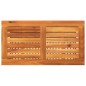 vidaXL Mesa de jardín ratán sintético madera acacia negro 70x38x42 cm
