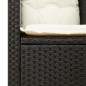 vidaXL Mesita y sillas con cojines 3 pzas ratán PE madera acacia negro vidaXL Mesita y sillas con cojines 3 pzas ratán PE madera acacia negro