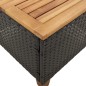 vidaXL Mesita y sillas con cojines 3 pzas ratán PE madera acacia negro vidaXL Mesita y sillas con cojines 3 pzas ratán PE madera acacia negro
