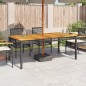 vidaXL Mesa de jardín ratán sintético madera acacia negro 180x90x75 cm vidaXL Mesa de jardín ratán sintético madera acacia negro 180x90x75 cm
