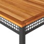 vidaXL Mesa de jardín ratán sintético madera acacia negro 180x90x75 cm vidaXL Mesa de jardín ratán sintético madera acacia negro 180x90x75 cm