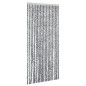 vidaXL Cortina antimoscas chenilla gris negro y blanco 100x230 cm vidaXL Cortina antimoscas chenilla gris negro y blanco 100x230 cm