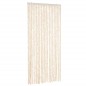 vidaXL Cortina antimoscas chenilla beige y blanco 100x220 cm