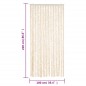 vidaXL Cortina antimoscas chenilla beige y blanco 100x220 cm
