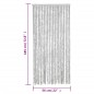 vidaXL Cortina antimoscas chenilla gris 56x185 cm vidaXL Cortina antimoscas chenilla gris 56x185 cm