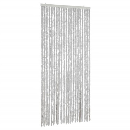 vidaXL Cortina antimoscas chenilla gris 100x230 cm