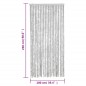 vidaXL Cortina antimoscas chenilla gris 100x230 cm