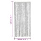 vidaXL Cortina antimoscas chenilla gris 100x200 cm vidaXL Cortina antimoscas chenilla gris 100x200 cm
