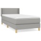 vidaXL Cama box spring con colchón tela gris claro 90x190 cm vidaXL Cama box spring con colchón tela gris claro 90x190 cm