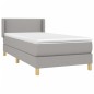 vidaXL Cama box spring con colchón tela gris claro 90x190 cm vidaXL Cama box spring con colchón tela gris claro 90x190 cm