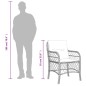 vidaXL Set comedor de jardín 5 pzas cojines ratán sintético gris claro vidaXL Set comedor de jardín 5 pzas cojines ratán sintético gris claro