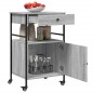 vidaXL Carrito de cocina madera ingeniería gris Sonoma 56x43x89,5 cm vidaXL Carrito de cocina madera ingeniería gris Sonoma 56x43x89,5 cm