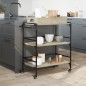 vidaXL Carrito de cocina madera ingeniería roble Sonoma 81,5x41x92,5cm vidaXL Carrito de cocina madera ingeniería roble Sonoma 81,5x41x92,5cm