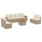 vidaXL Set de sofás de jardín 9 pzas con cojines ratán sintético beige vidaXL Set de sofás de jardín 9 pzas con cojines ratán sintético beige