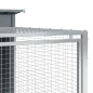 vidaXL Caseta perros con corral acero galvanizado gris 197x194x110 cm
