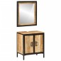 vidaXL Conjunto de muebles de baño 2 pzas madera maciza mango y hierro vidaXL Conjunto de muebles de baño 2 pzas madera maciza mango y hierro