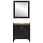 vidaXL Conjunto de muebles de baño 2 pzas madera maciza mango y hierro vidaXL Conjunto de muebles de baño 2 pzas madera maciza mango y hierro