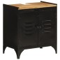 vidaXL Conjunto de muebles de baño 2 pzas madera maciza mango y hierro vidaXL Conjunto de muebles de baño 2 pzas madera maciza mango y hierro