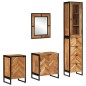 vidaXL Conjunto de muebles baño 4 pzas madera maciza acacia y hierro vidaXL Conjunto de muebles baño 4 pzas madera maciza acacia y hierro