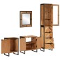vidaXL Conjunto de muebles baño 4 pzas madera maciza acacia y hierro vidaXL Conjunto de muebles baño 4 pzas madera maciza acacia y hierro