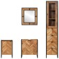 vidaXL Conjunto de muebles baño 4 pzas madera maciza acacia y hierro vidaXL Conjunto de muebles baño 4 pzas madera maciza acacia y hierro